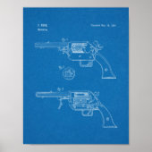 1854 Pistool Kunsttekentekening  Poster (Voorkant)