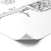 1854 Pistool Kunsttekentekening  Poster (Hoek)