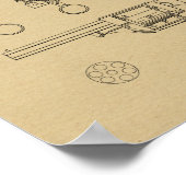 1854 Pistool Revolver Patent Art Drawing Print (Hoek)