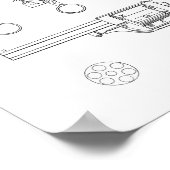 1854 Pistool Revolver Patent Art Drawing Print (Hoek)