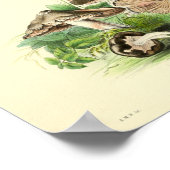  1855 champignons, bruin Pet, afdrukken Poster (Hoek)