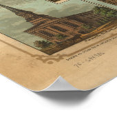 1855 Harrisburg, PA Birds Eye Uitzicht Panoramic M Poster (Hoek)