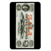1855 New Haven 5-dollarbiljet Magneet (Verticaal)