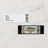 1855 New Haven 5-dollarbiljet Mini Visitekaartje (Voorkant / Achterkant)