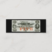 1855 New Haven 5-dollarbiljet Mini Visitekaartje (Achterkant)