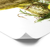  1855 paddenstoelen met bruin geel kunstwerk poster (Hoek)