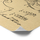 1855 Pistool Revolver Patent Art Drawing Print (Hoek)