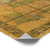 1856 Antiek Spoorwegkaart van de Verenigde Staten Poster (Hoek)