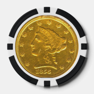 1856 gouden munt poker chip