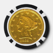 1856 gouden munt poker chip (Achterkant)