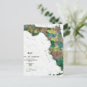 1856 Kaart van de staat Florida door Columbus Drew (Staand voorkant)