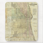 1857 Map of Chicago Illinois Muismat (Voorkant)