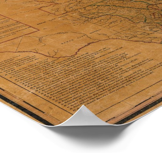 1857 Map of Texas Poster (Hoek)