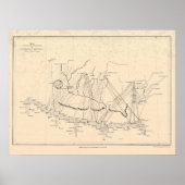 1858 Col. Waugh Everest & Deodanga Map Poster (Voorkant)