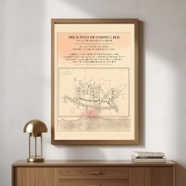 1858 Everest Survey Map — Modern Fine Art Poster