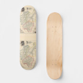 1858 Map of Ariege Department, Frankrijk Persoonlijk Skateboard (Voorkant)