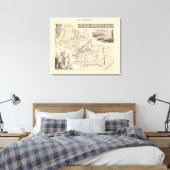 1858 Map of Loir et Cher Department, France Poster Canvas Afdruk (Insitu (Slaapkamer))
