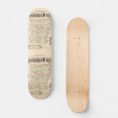 1858 Map of Mayenne Department, Frankrijk Skateboard (Voorkant)