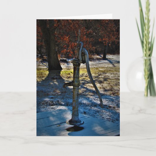 "1858 Water Pump" kerstkaart Kaart (Voorkant)