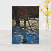 "1858 Waterpomp" kerstkaart Kaart (Gele Bloem)