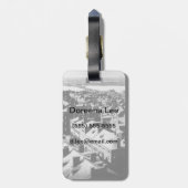 1859: De stad Boston, Massachusetts Bagagelabel (Achterkant verticaal)