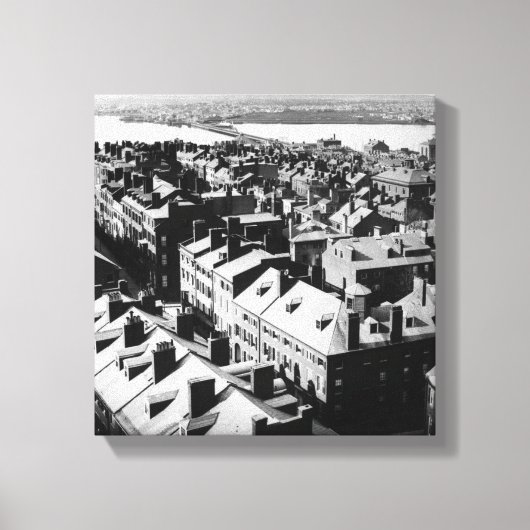 1859: De stad Boston, Massachusetts Canvas Afdruk (Voorkant)