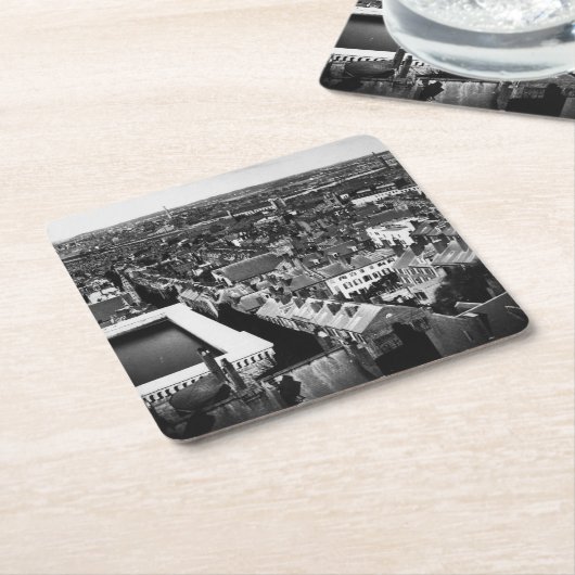 1859:  De stad Boston, Massachusetts Kartonnen Onderzetters (Schuin)