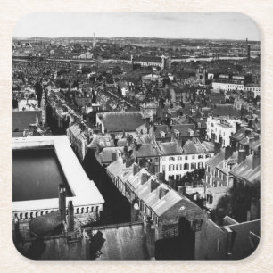 1859: De stad Boston, Massachusetts Kartonnen Onderzetters