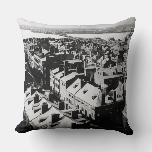 1859: De stad Boston, Massachusetts Kussen (Voorkant)