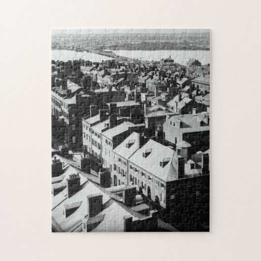 1859: De stad Boston, Massachusetts Legpuzzel (Verticaal)