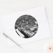 1859: De stad Boston, Massachusetts Ronde Sticker (Envelop)