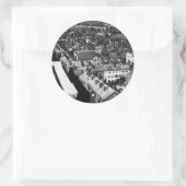 1859: De stad Boston, Massachusetts Ronde Sticker (Tas)