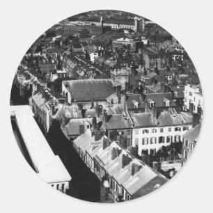 1859: De stad Boston, Massachusetts Ronde Sticker
