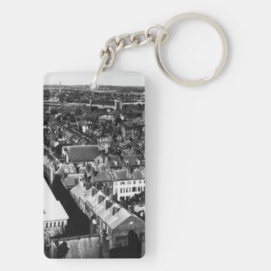 1859: De stad Boston, Massachusetts Sleutelhanger (achterkant)