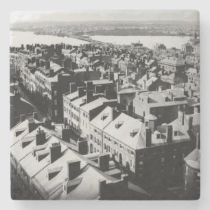 1859: De stad Boston, Massachusetts Stenen Onderzetter