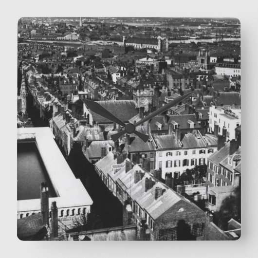 1859:  De stad Boston, Massachusetts Vierkante Klok (Voorkant)