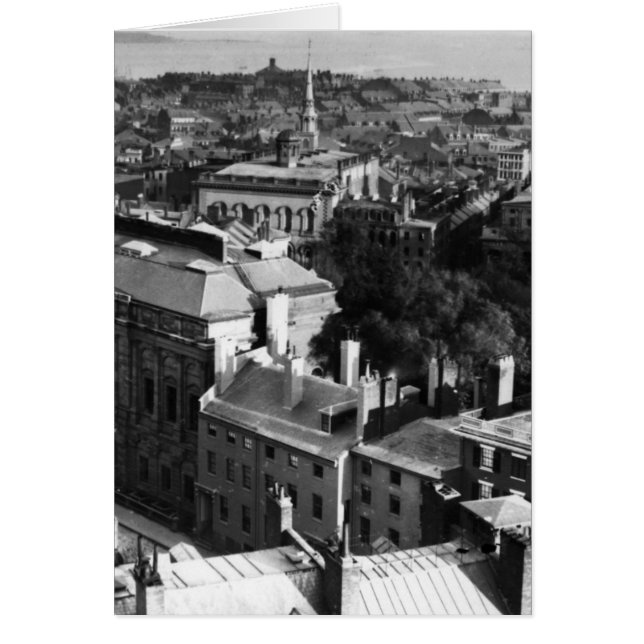 1859:  Een uitzicht van Boston die naar het zuiden (Voorkant)