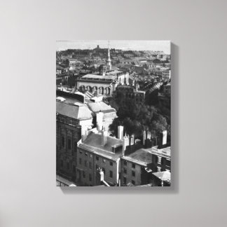 1859: Een uitzicht van Boston die naar het zuiden  Canvas Afdruk