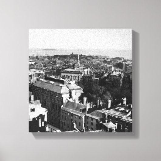 1859: Een uitzicht van Boston die naar het zuiden Canvas Afdruk (Voorkant)