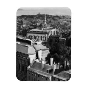 1859:  Een uitzicht van Boston die naar het zuiden Magneet