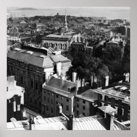 1859: Een uitzicht van Boston die naar het zuiden  Poster (Voorkant)