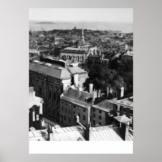 1859: Een uitzicht van Boston die naar het zuiden  Poster (Voorkant)