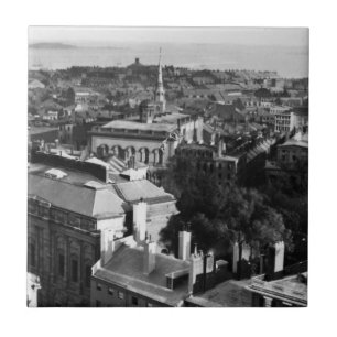 1859: Een uitzicht van Boston die naar het zuiden Tegeltje