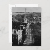 1859: Een uitzicht van Boston uit het State House Briefkaart (Voorkant / Achterkant)