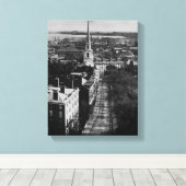 1859: Een uitzicht van Boston uit het State House Canvas Afdruk (Insitu (Houten vloer))