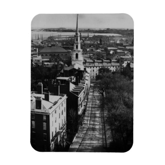 1859: Een uitzicht van Boston uit het State House Magneet (Verticaal)