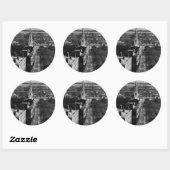 1859: Een uitzicht van Boston uit het State House Ronde Sticker (Vel)