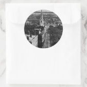 1859: Een uitzicht van Boston uit het State House Ronde Sticker (Tas)