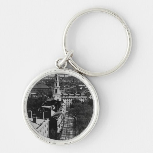 1859:  Een uitzicht van Boston uit het State House Sleutelhanger (Voorkant)