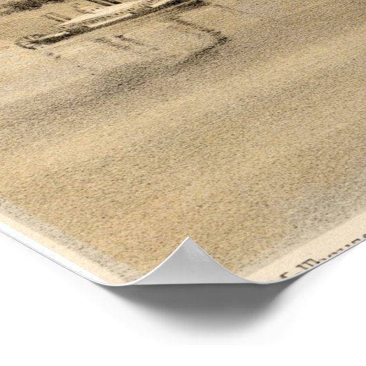 1859 Fort Smith Arkansas Lithograaf Poster (Hoek)